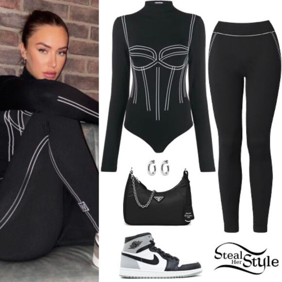 Wolford Theresa String Bodysuit Black White Corset Baddie Luxury Goth Size M - Picture 16 of 16